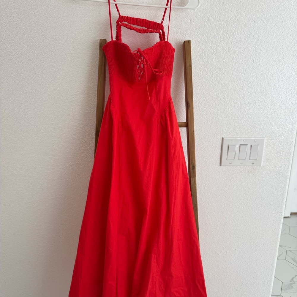 Free People Fifi Dress in Red - Picture 5 of 8